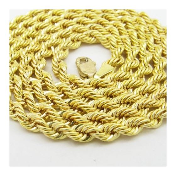 Mens 10k Yellow Gold rope chain ELNC14 22 inch long and 3mm wide 2