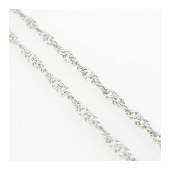 Ladies .925 Italian Sterling Silver Twisted Singapore Link Chain Length - 20 inches Width - 2mm 4