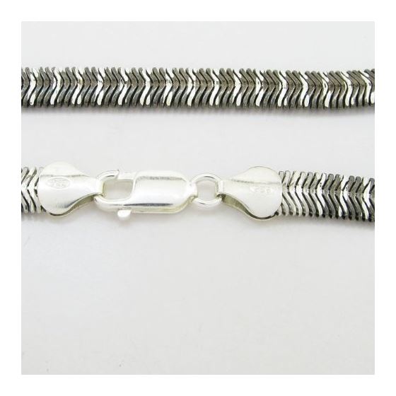 Womens Sterling silver White skinny snake bracelet 2