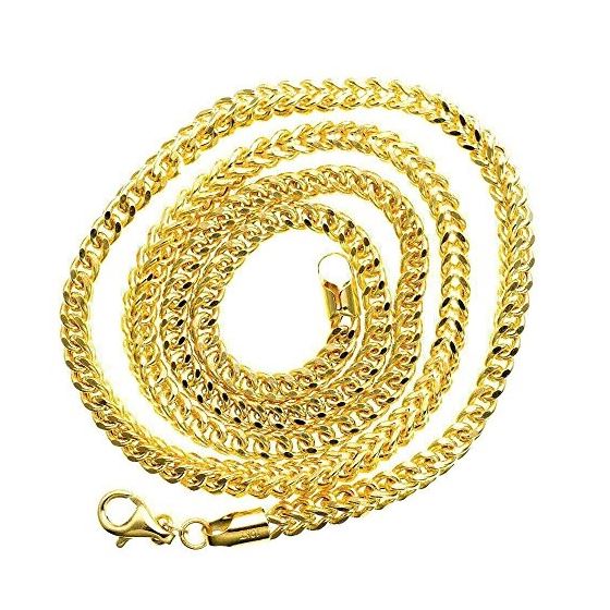 10K YELLOW Gold HOLLOW FRANCO Chain - 26 Inches Long 4.5MM Wide 2