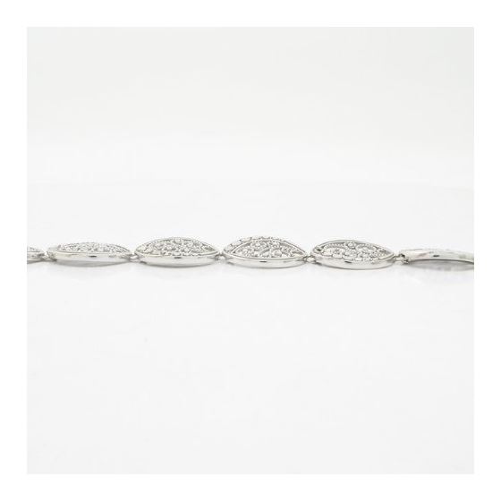 Womens Sterling silver Leaf link bracelet 4