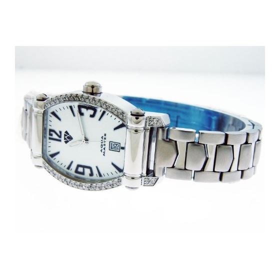 New Swiss Movt Aqua Master Stainless Steel 74 Big Diamond White Face 2