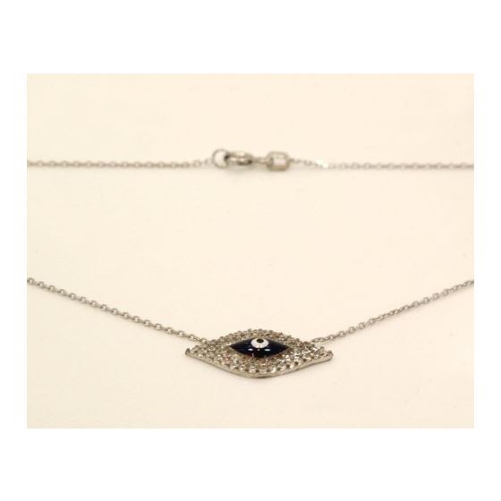 "Celebrity Designer Evil Eye Sterling Silver Necklace EE03