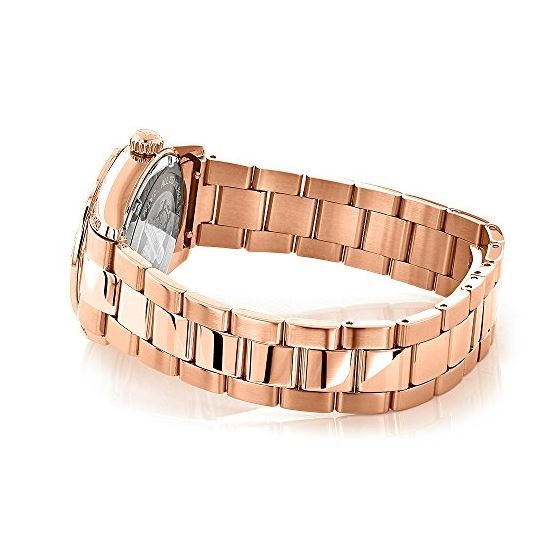 Rose Gold Plated Real Diamond Watch For Women 1.-2