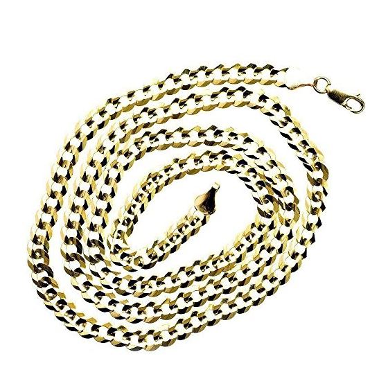 10K YELLOW Gold SOLID ITALY CUBAN Chain - 26 Inches Long 5.8MM Wide 2