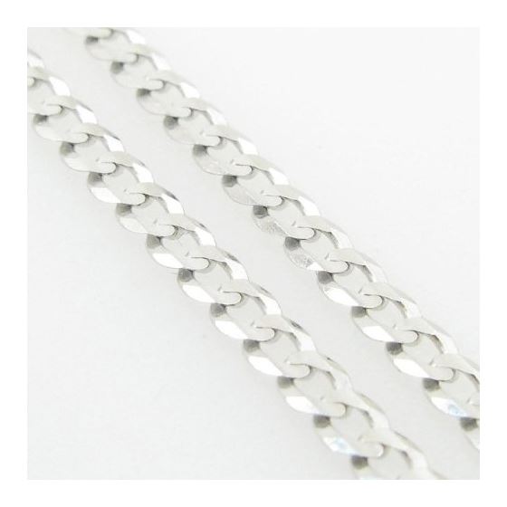 Mens White-Gold Cuban Link Chain Length - 20 inches Width - 3mm 4
