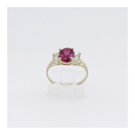 10k Yellow Gold Syntetic purple gemstone ring ajr55 Size: 6.75 2