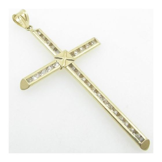Mens 10K Solid Yellow Gold big x cross Length - 2.91 inches Width - 1.54 inches 2