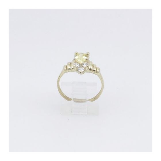 10k Yellow Gold Syntetic yellow gemstone ring ajr34 Size: 8 2