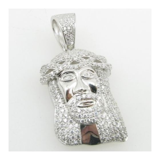 Mens Silver mini jesus pendant Length - 1.73 inches Width - 23mm 2