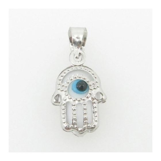 womens bp130 kabbalah evil eye .925 Sterling Silver good luck charm pendant 4