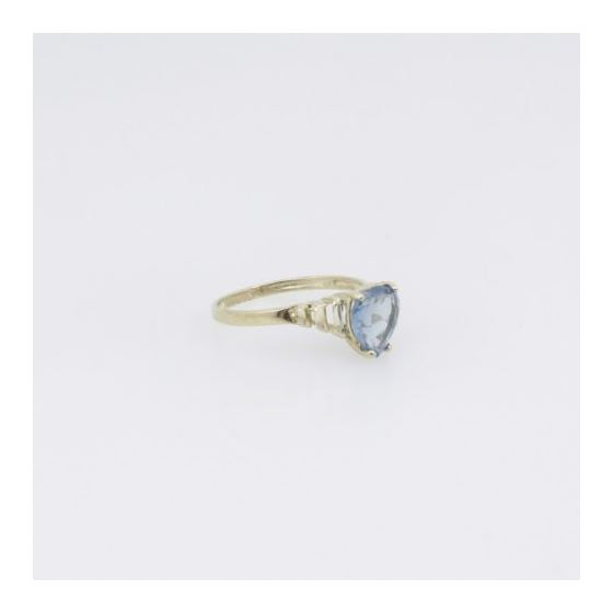 10k Yellow Gold Syntetic blue gemstone ring ajr50 Size: 7.25 4