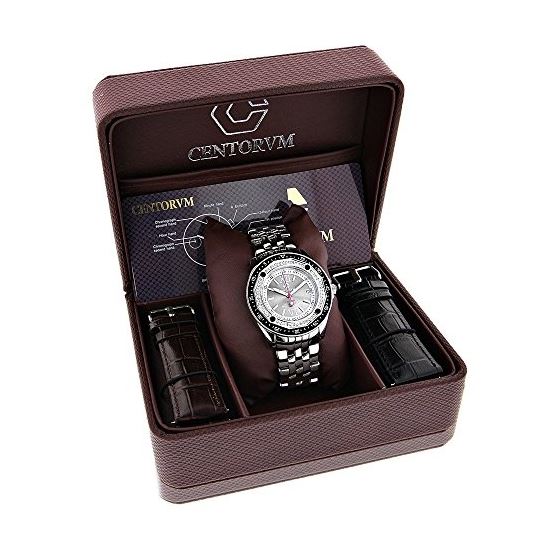 Designer Watches: Centorum Mens Real Diamond Watch 0.50ct Midsize Falcon 4