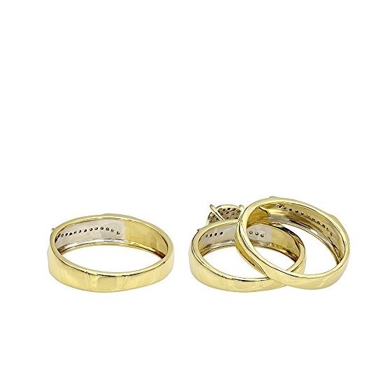 10K Gold Affordable Diamond Engagement Ring Wedd-2