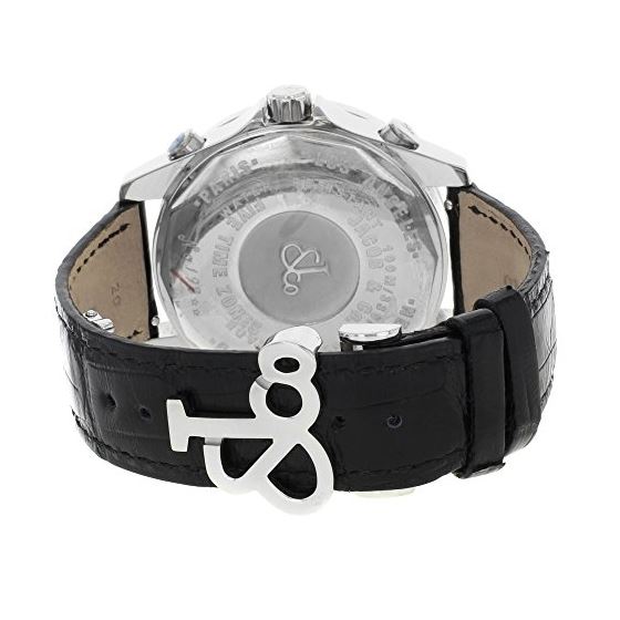 Jacob Co. Black Band Five Time Zone Skull Dial 5-4