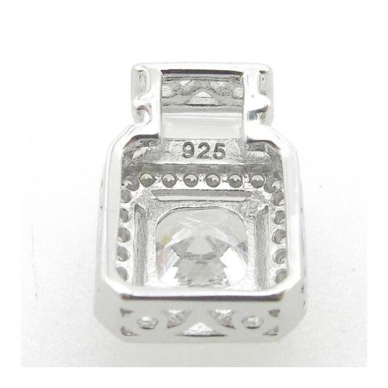 Ladies .925 Italian Sterling Silver square pendant Length - 14mm Width - 11mm 4