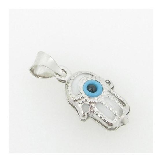 womens bp130 kabbalah evil eye .925 Sterling Silver good luck charm pendant 2