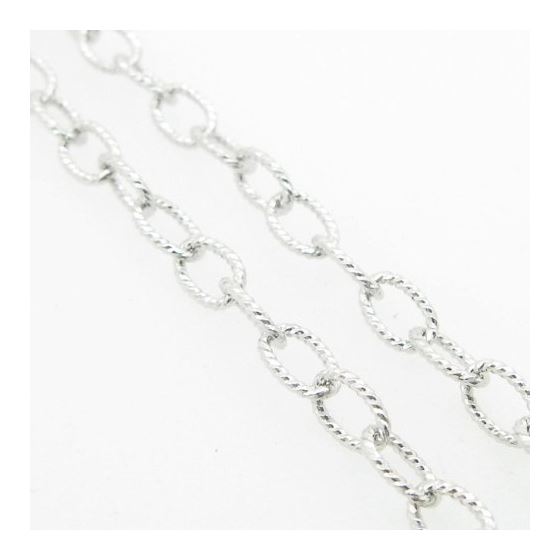 Ladies .925 Italian Sterling Silver Fancy Open Link Chain Length - 18 inches Width - 3.5mm 4