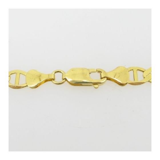 Mens 10k Yellow Gold figaro cuban mariner link bracelet AGMBRP37 8.5 inches long and 7mm wide 4
