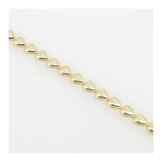 Women 10k Yellow Gold link vintage style bracelet 7.25 inches long and 7mm wide 4