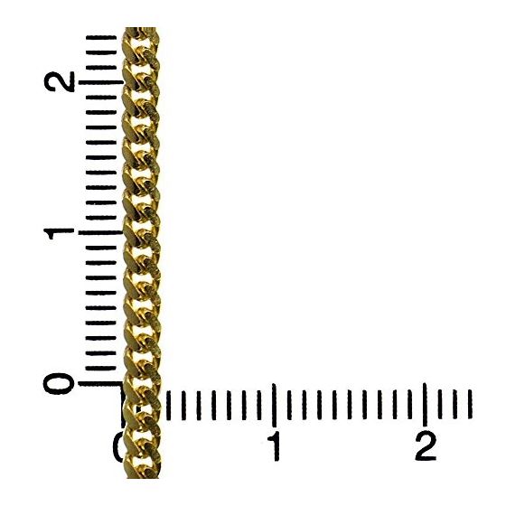 14K YELLOW Gold SOLID ITALY CUBAN Chain - 18 Inches Long 2.6MM Wide 4