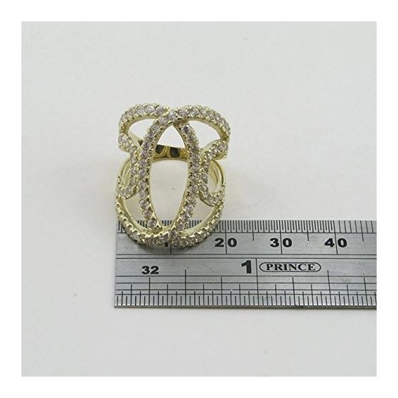 10K Yellow Gold womens designer lace ring ASVJ1 4