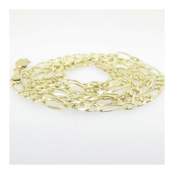 10K Yellow Gold figaro open link chain GC92 2