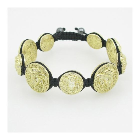 Yellow Greek style medusa string bracelet beaded macrame jewelry fashion bead 2