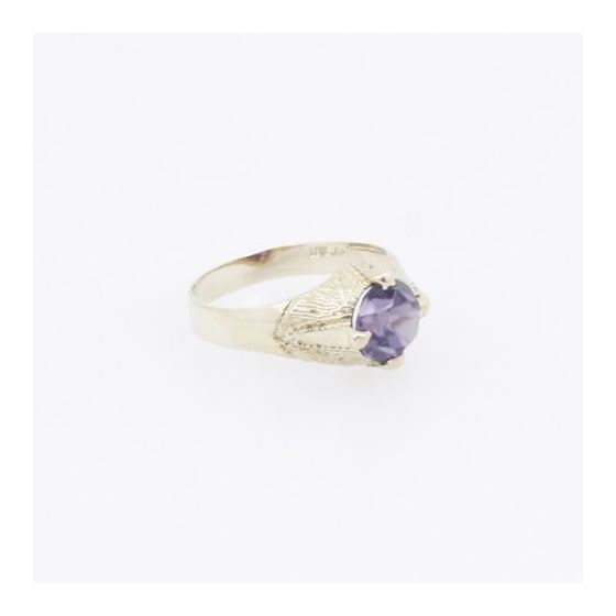 10k Yellow Gold Syntetic blue gemstone ring ajjr33 Size: 2 4