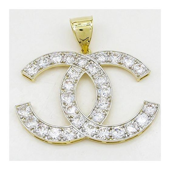 10K Yellow Gold womens designer pendant ASVJ71 2