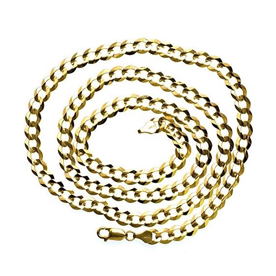 10K YELLOW Gold SOLID ITALY CUBAN Chain - 28 Inches Long 7.2MM Wide 2