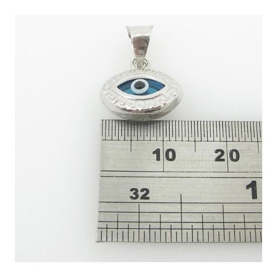 womens bp147 kabbalah evil eye .925 Sterling Silver good luck charm pendant 4