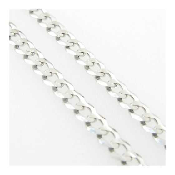 Mens White-Gold Cuban Link Chain Length - 22 inches Width - 3mm 4