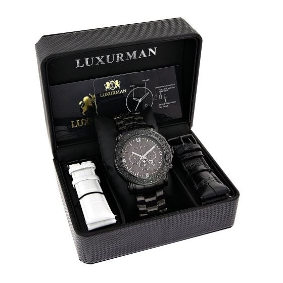 Black Diamond Watch For Men 0.25Ct-4