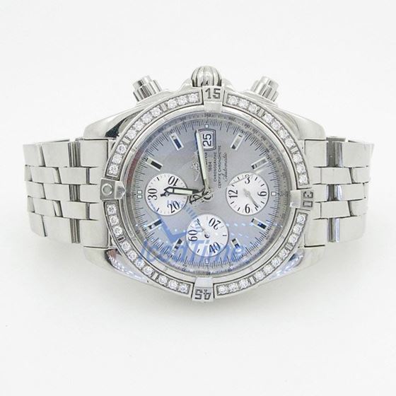 Breitling Chronomat Evolution Rhodium Dial Diamond Bezel Automatic Mens Watch A1335653-E519SS 4