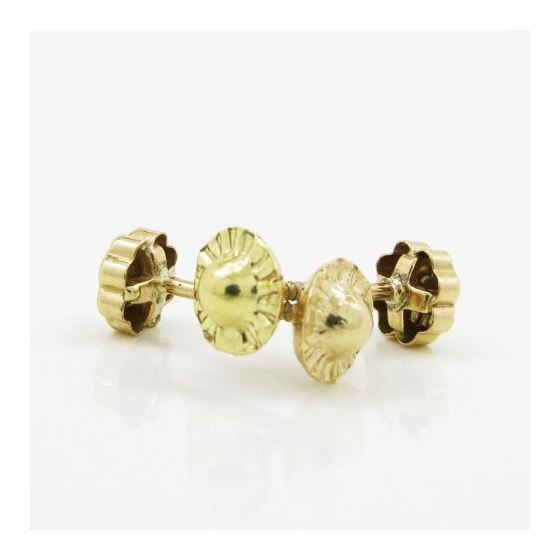 14K Yellow gold Fancy flower stud earrings for Children/Kids web179 4