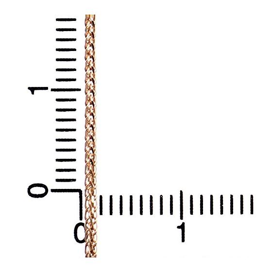 14K ROSE Gold SOLID FRANCO Chain - 22 Inches Long 1.2MM Wide 4