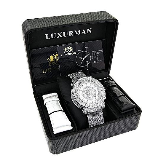 Luxurman Escalade Iced Out Genuine Diamond Watch with Chronograph 2ct 4