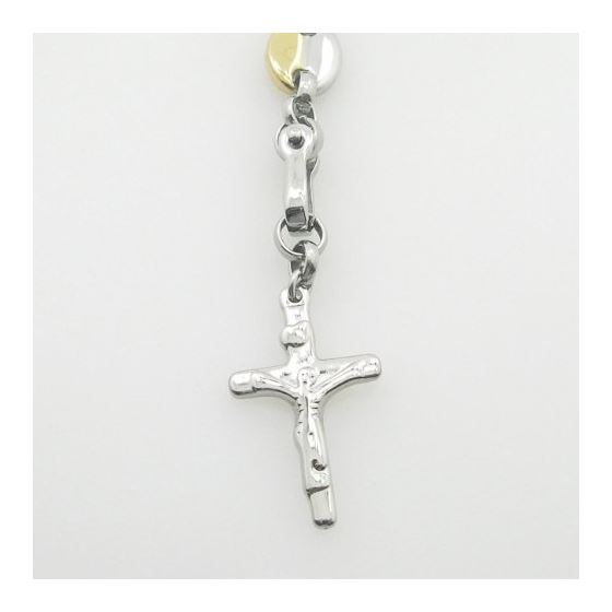 Stainless Steel Cross Charm Rosary Chain Bracelet - China Stainless Steel  Bracelet and Stainless Steel Chain Bracelet price | Made-in-China.com