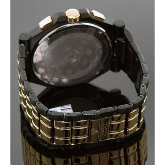 Aqua Master Mens Swiss Made Two Tone Yellow Gold Diamond Watch 0.12ctw 2
