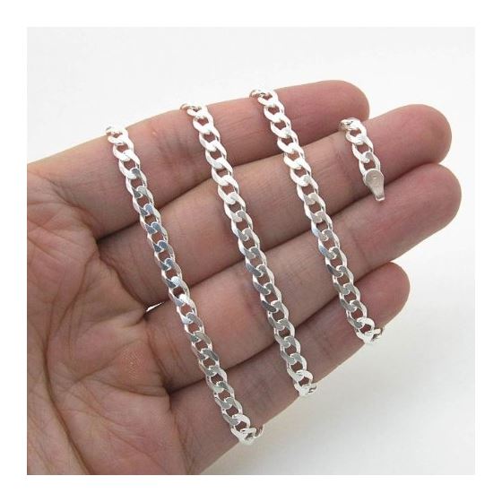 Silver Curb link chain Necklace BDC95 4