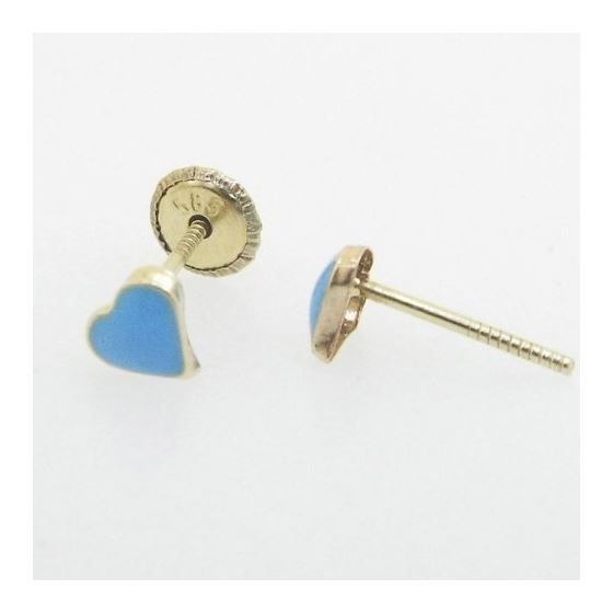 "14K Gold Earrings heart star flower dolphin penguin for Childeren