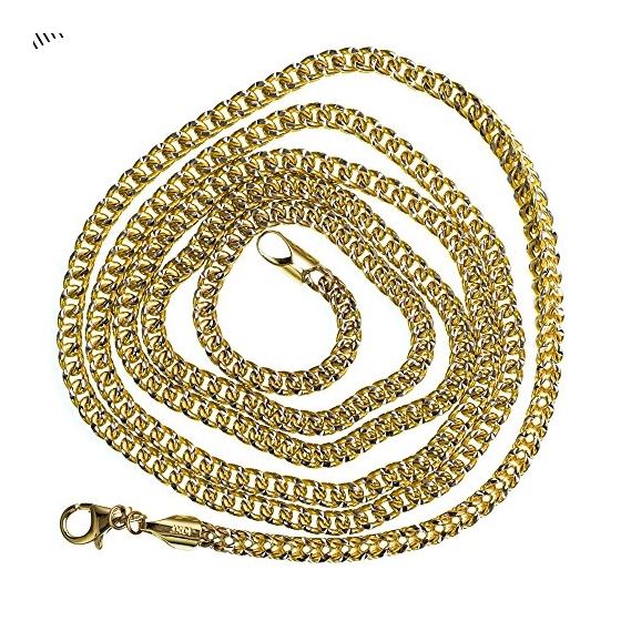 10K Diamond Cut Gold HOLLOW FRANCO Chain - 34 Inches Long 3.6MM Wide 2