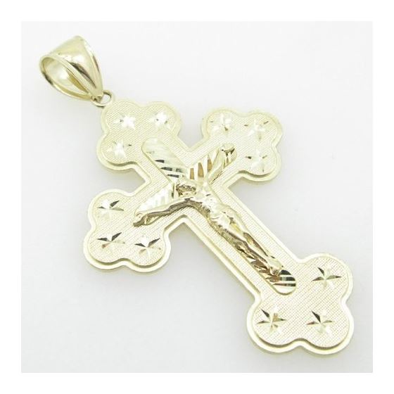 Mens 10K Solid Yellow Gold jesus cross Length - 2.36 inches Width - 1.38 inches 2