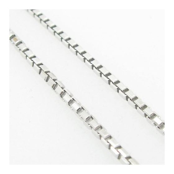 Ladies .925 Italian Sterling Silver Box Link Chain Length - 18 inches Width - 1.5mm 4