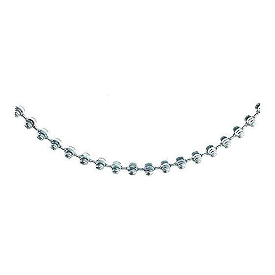 "10K WHITE Gold MOON CUT SOLID CHAIN - 30"" Long 5.00MM Wide 4"