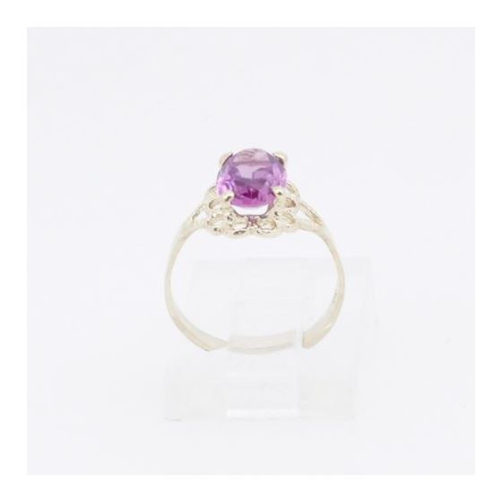 10k Yellow Gold Syntetic purple gemstone ring ajjr40 Size: 3.25 2