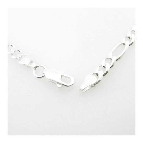 Silver Figaro link chain Necklace BDC77 4