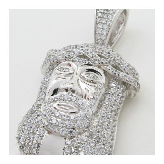 Jesus face cz pendant SB63 41mm tall and 22mm wide 2