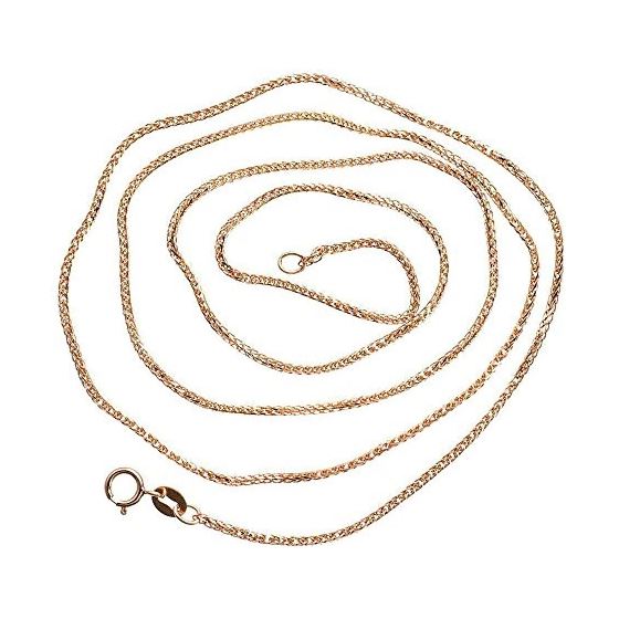 14K ROSE Gold SOLID FRANCO Chain - 22 Inches Long 1.2MM Wide 2